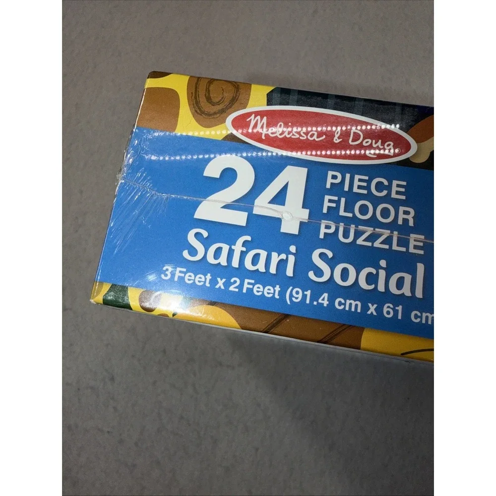 Melissa & Doug Safari Social 24 Piece Floor Puzzle 3x2 Feet 4423 New
